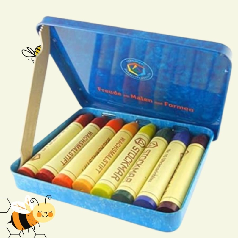 But-sap-mau-Stockmar-Bees-Wax-trong-hop-thiec-8-cay-but-sap-mau