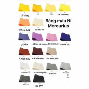 Bảng màu vải nỉ lông cừu Mercurius 2